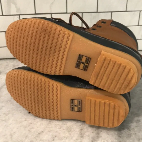 Thinsulate Duck Boots Womens Size 5 Insulated Blue Tan Waterproof - Picture 5 of 7